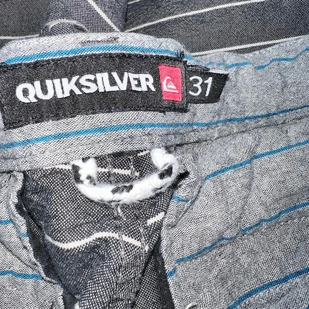QuickSilver,31, Mong‎ Talk fixed waist striped 5 pocketed heavy cotton shorts